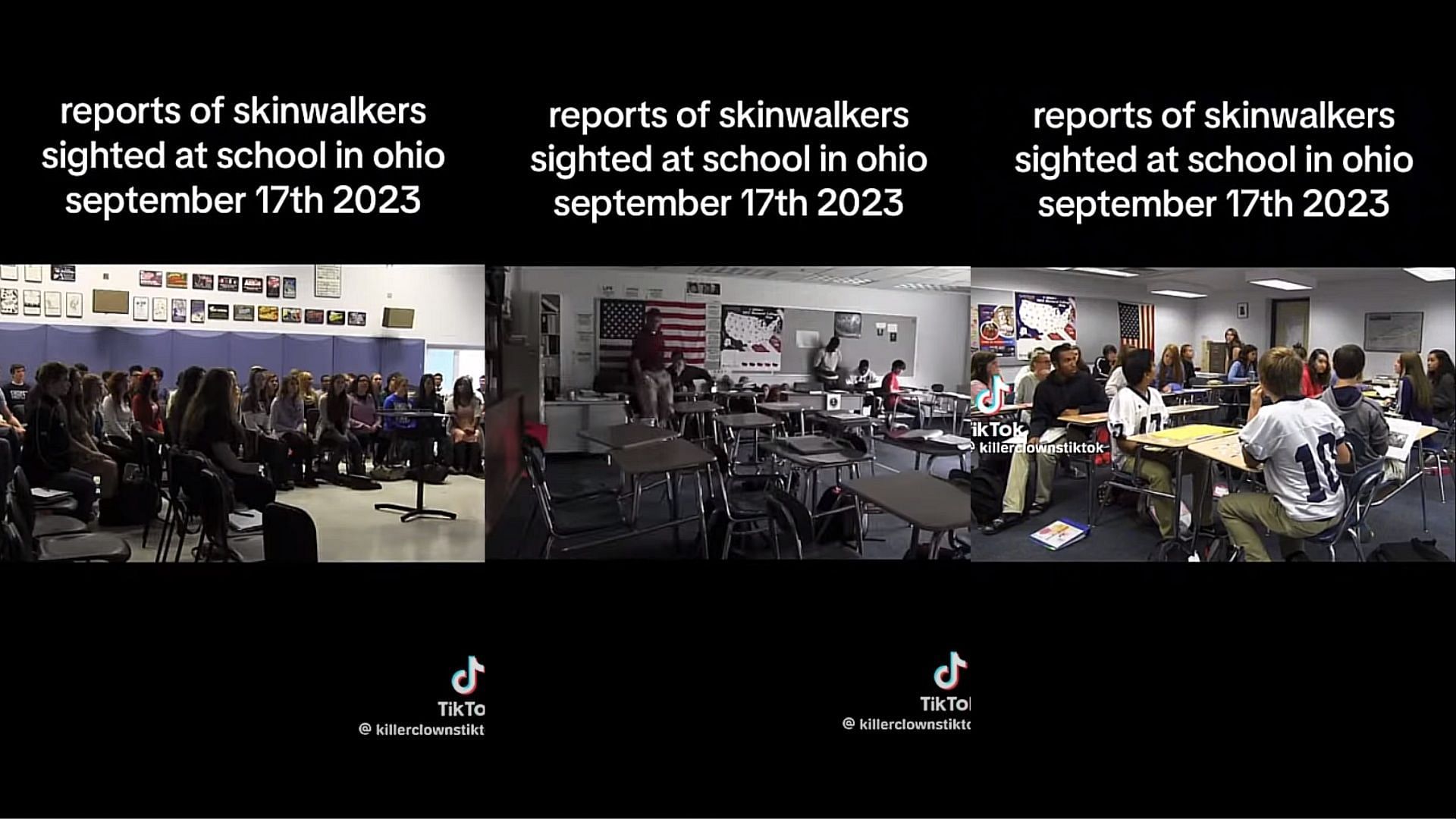 Claim of skinwalkers in Ohio school debunked (Image via killerclownstiktok/TikTok)