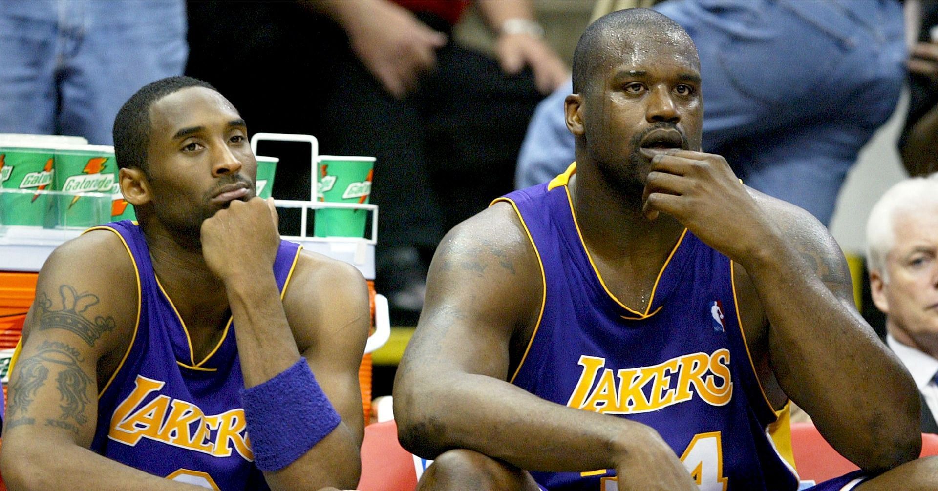 Los Angeles Lakers legends Kobe Bryant and Shaquille O'Neal
