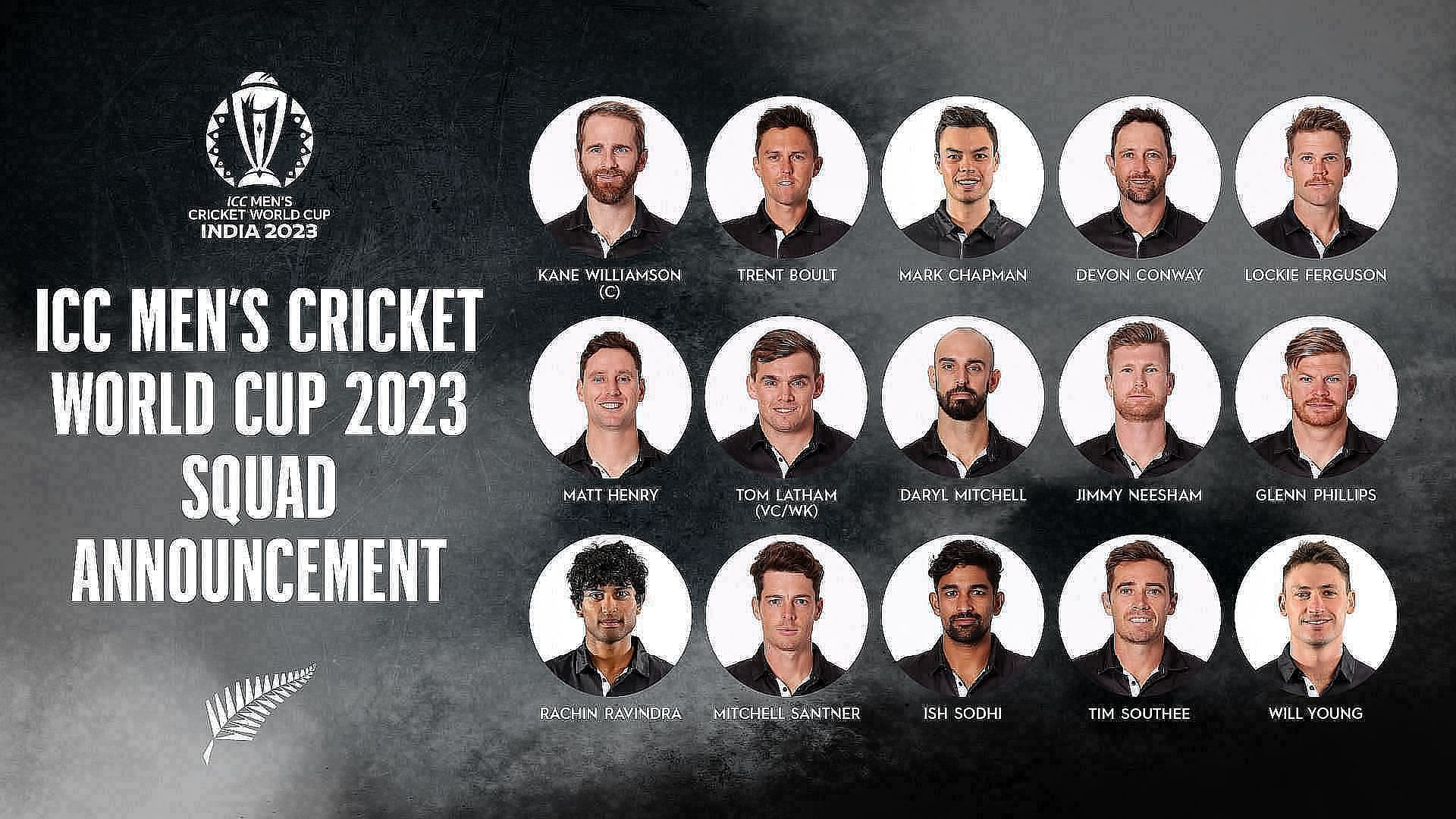 Cricket World Cup New Zealand Squad 2023 - Full Players List