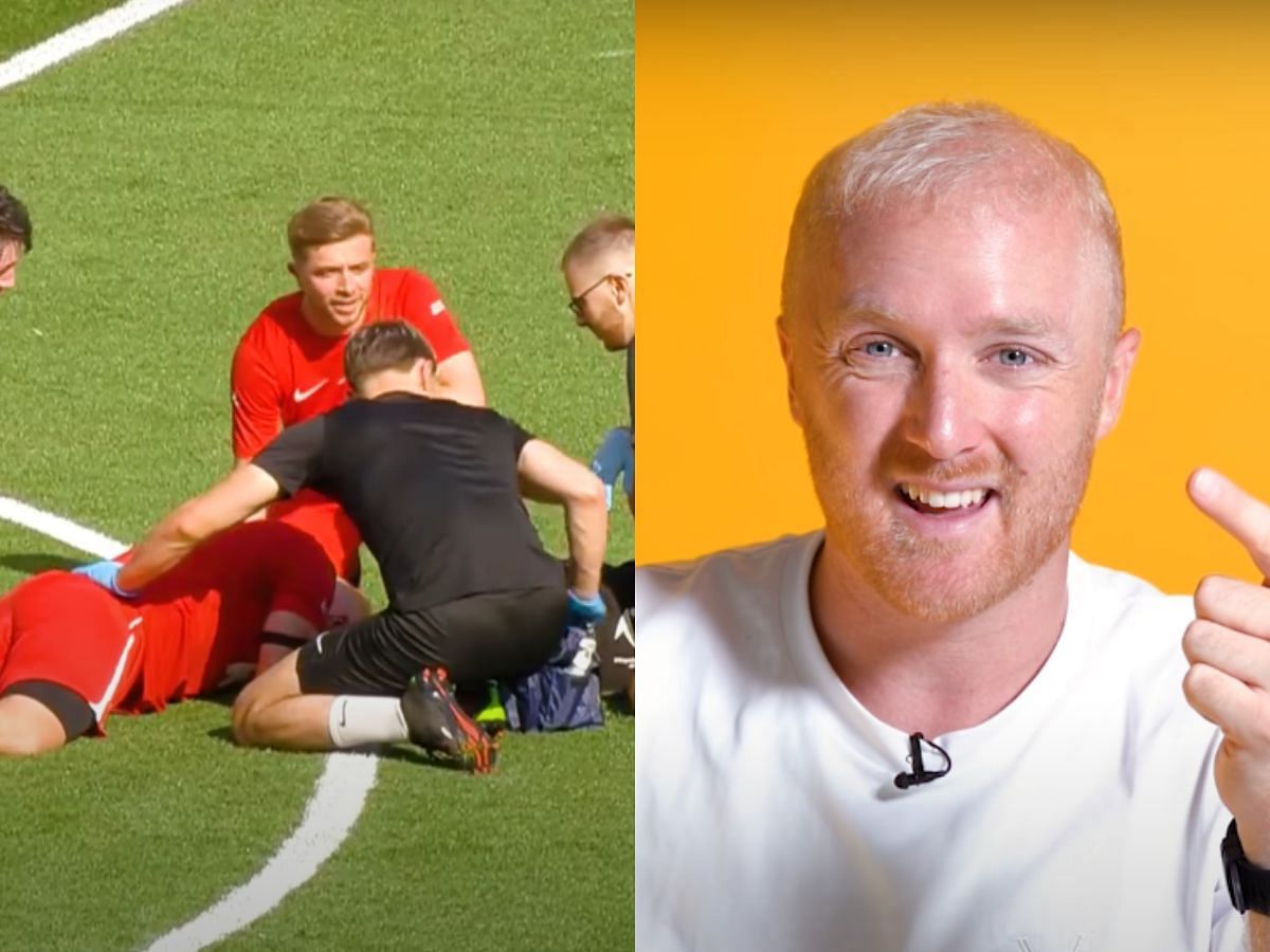 Theo Baker opens up on his horror injury in the Sidemen Charity Match 2023 (Image via YouTube)