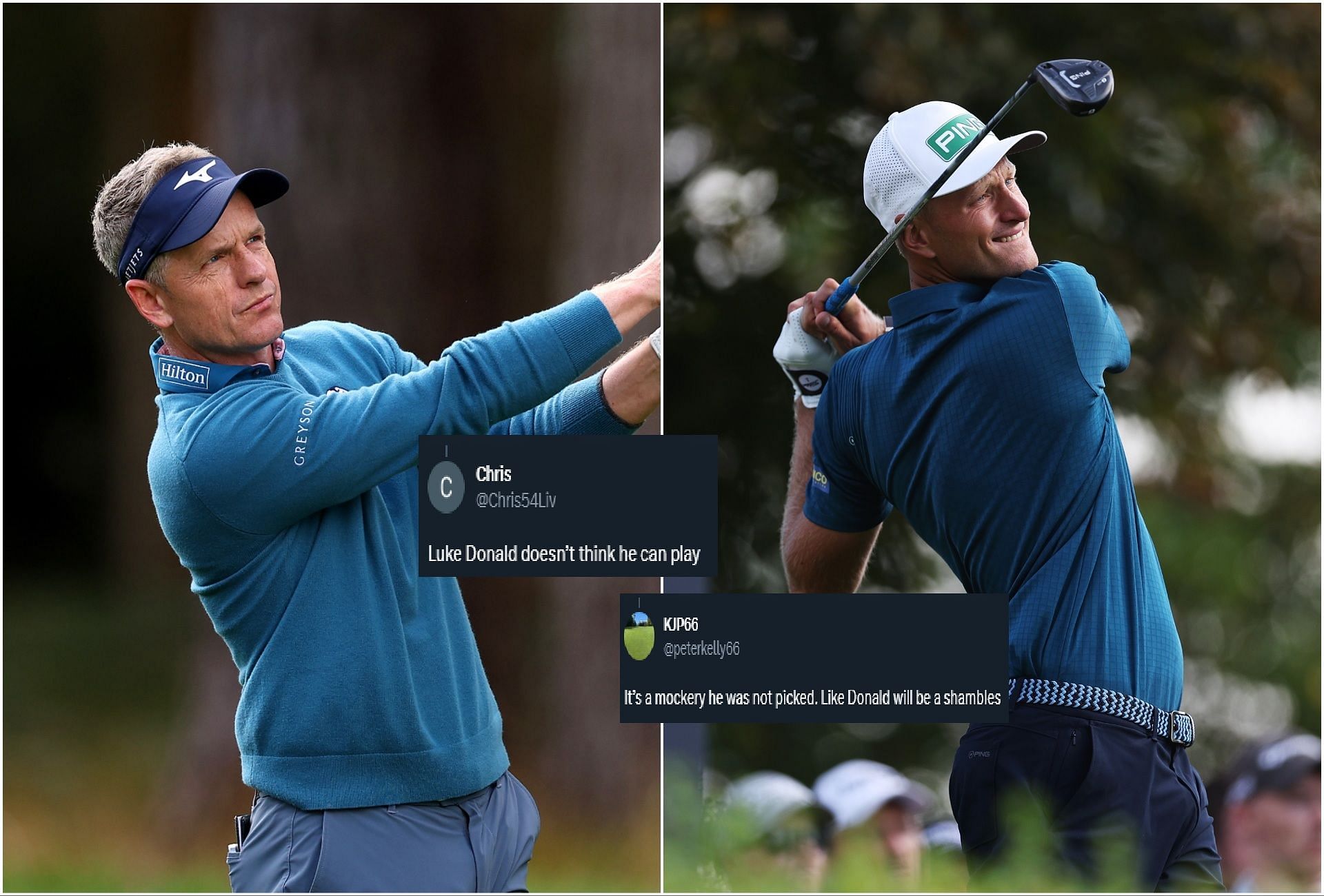Luke Donald and Adrian Meronk at the 2023 BMW PGA Championship (via Getty Images)