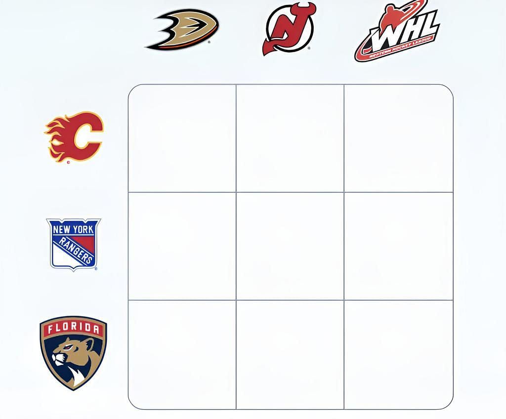 Puckdoku NHL Grid answers for September 4