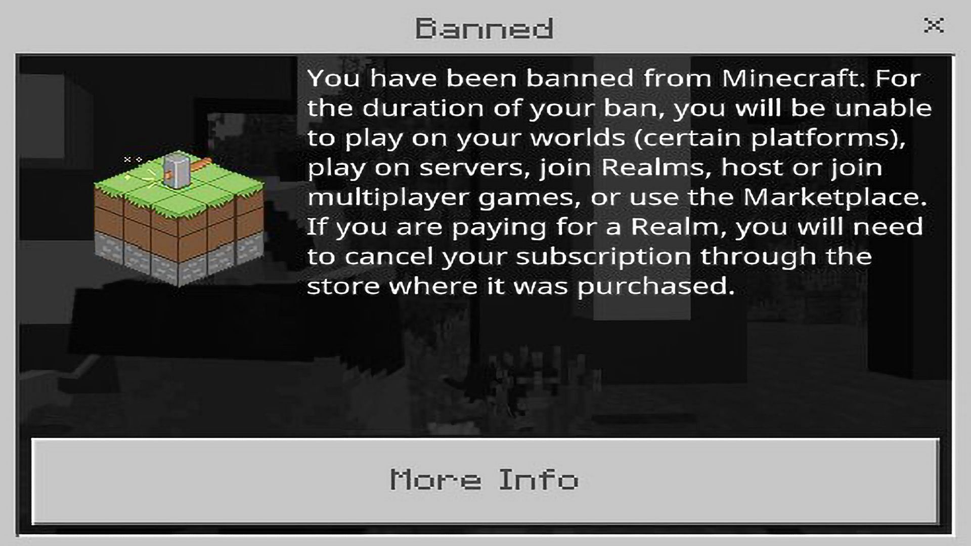 Implications for repeat offense include getting banned too (Image via minecraft.net)