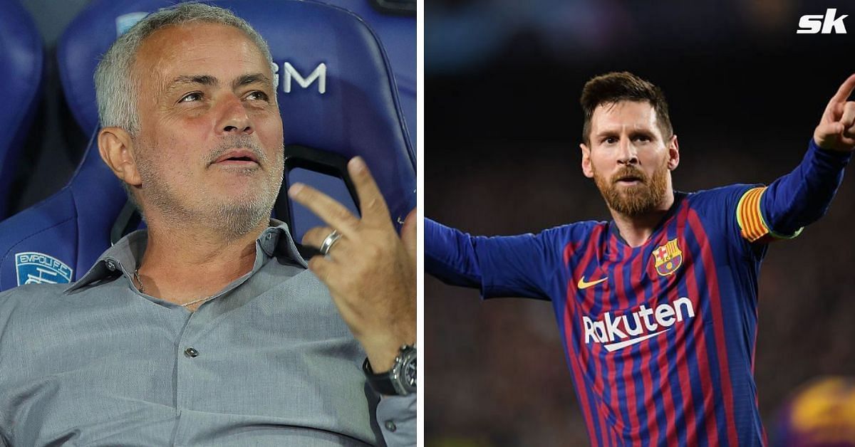 Lionel Messi and Jose Mourinho (via Getty Images)