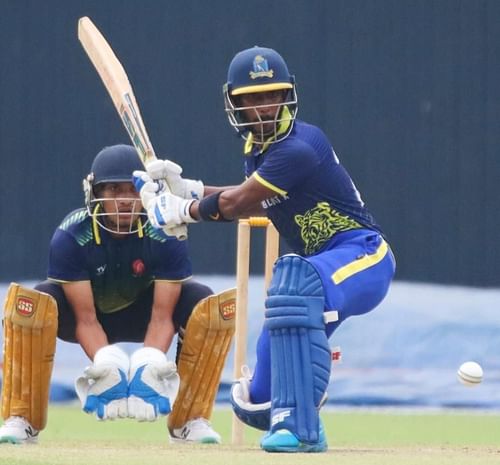 Sudip Gharam in action during a local match in Kolkata [Credits: CAB]