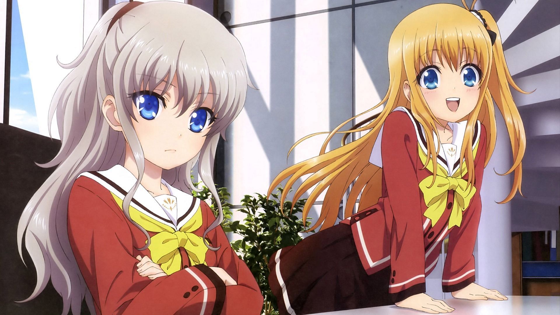 Nao Tomori and Yusa Kurobane as seen in the Charlotte anime (Image via P.A. Works)