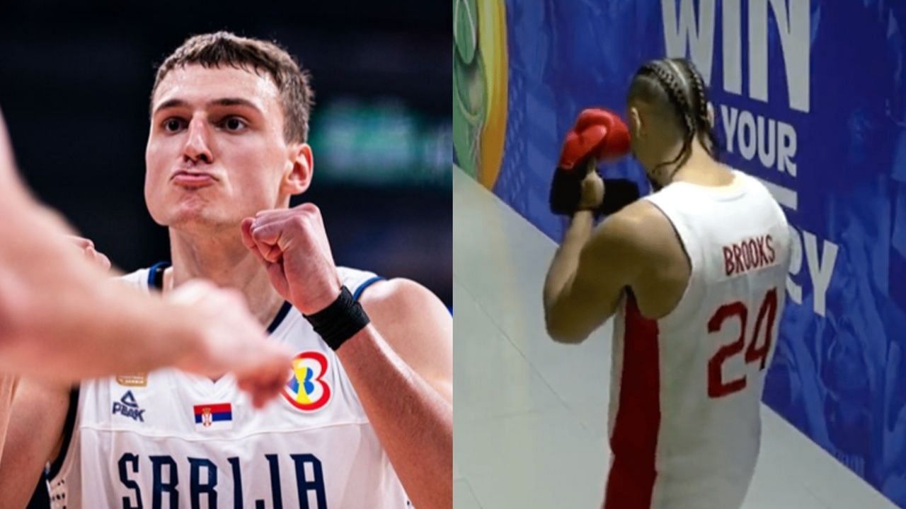 Nikola Jovic of Serbia trolled Dillon Brooks of Canada after their 2023 FIBA World Cup clash.
