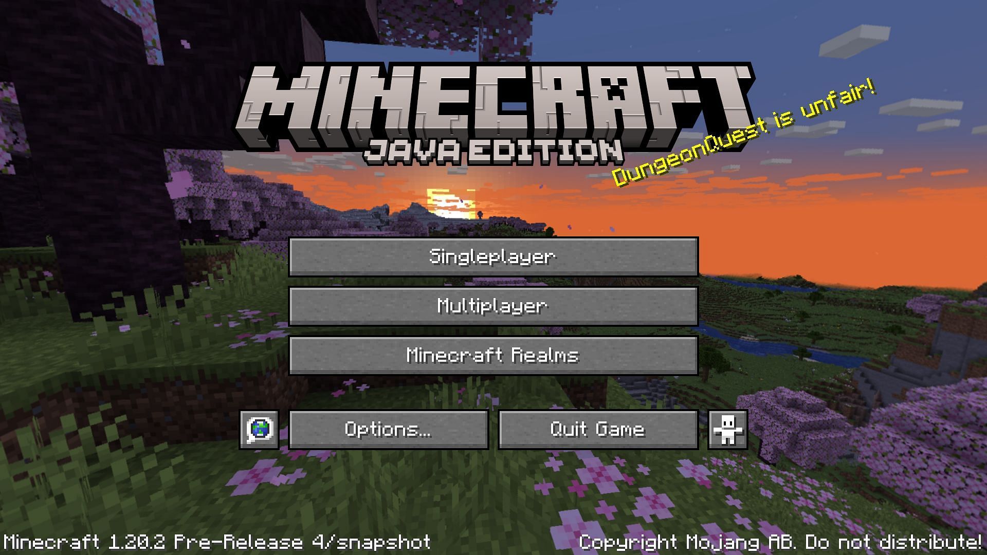 Minecraft Java 1.20.2 Pre-Release 4 only makes a few minor adjustments (Image via Mojang)