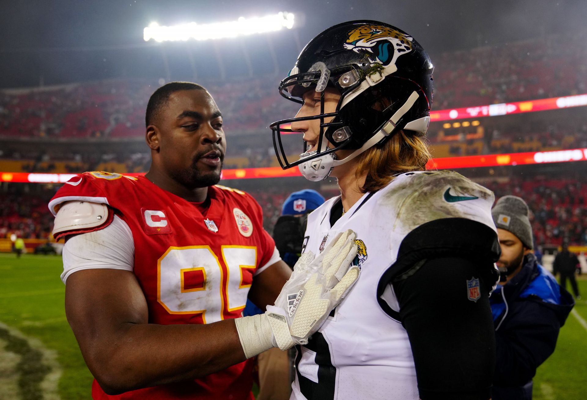 Chris Jones during AFC Divisional Playoffs - Jacksonville Jaguars v Kansas City Chiefs