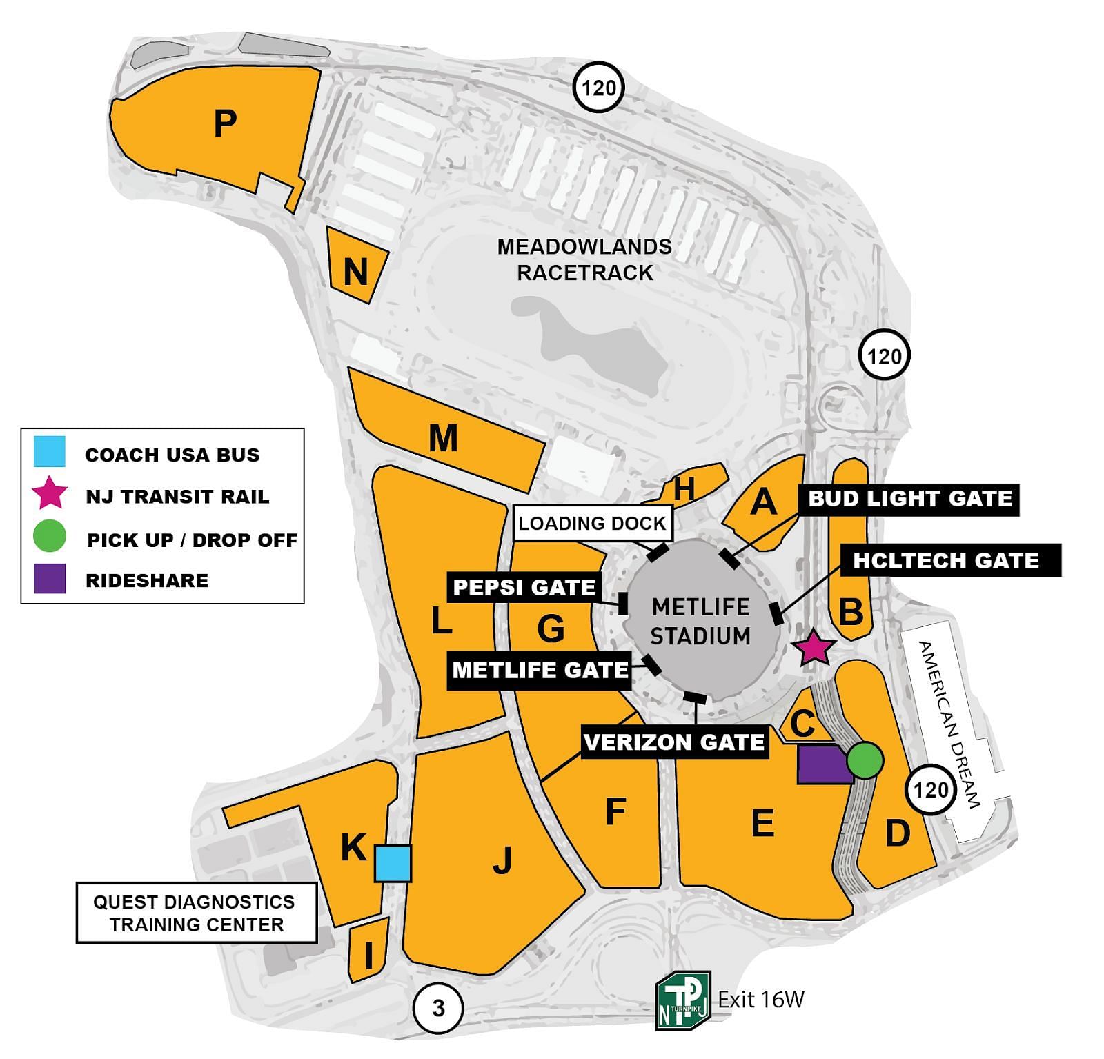 MetLife Stadium Parking Plan