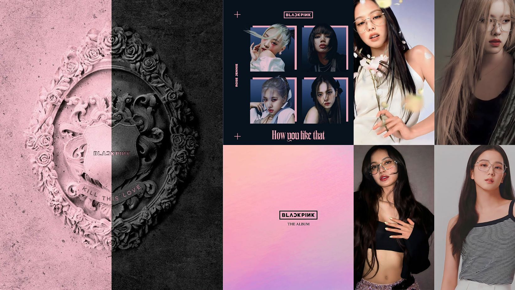 BLACKPINK albums over the years (Images via @BLACKPINK and @bornBlink4BP)