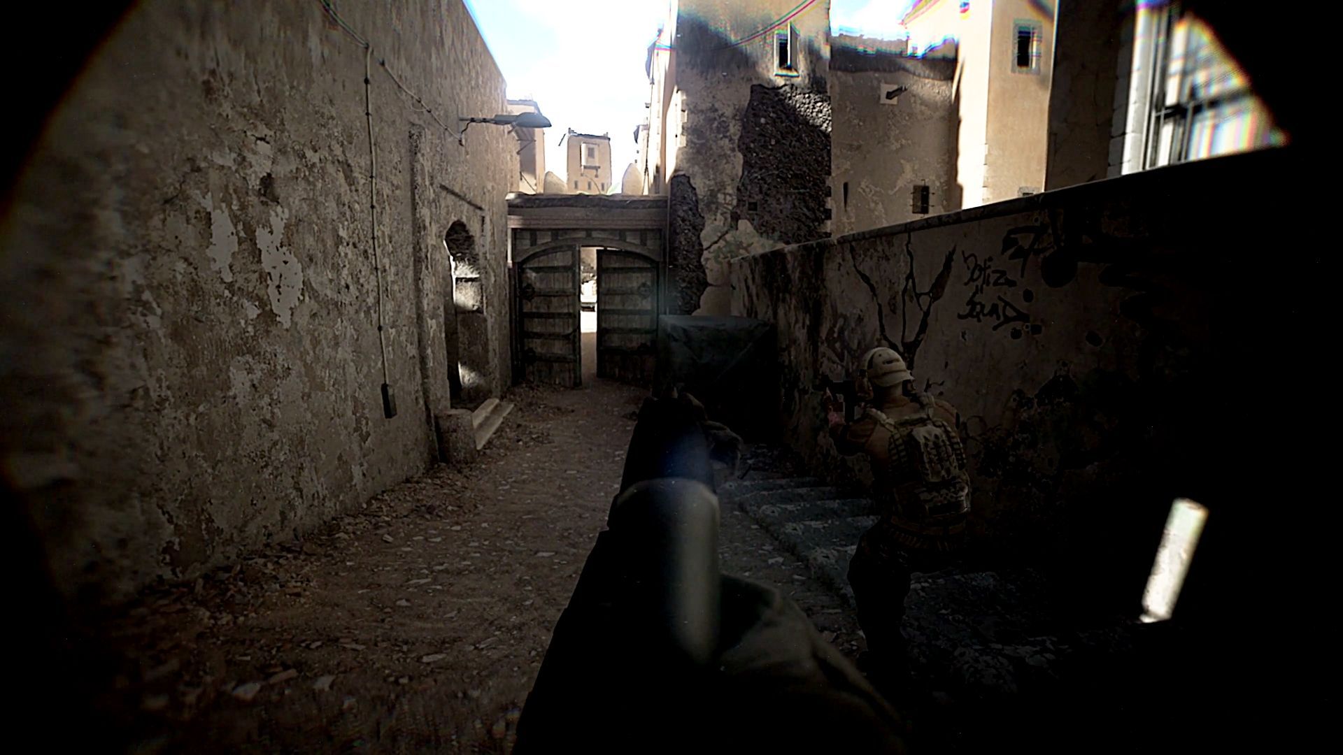 Dust II map in Bodycam (Image via Reissad Studio)