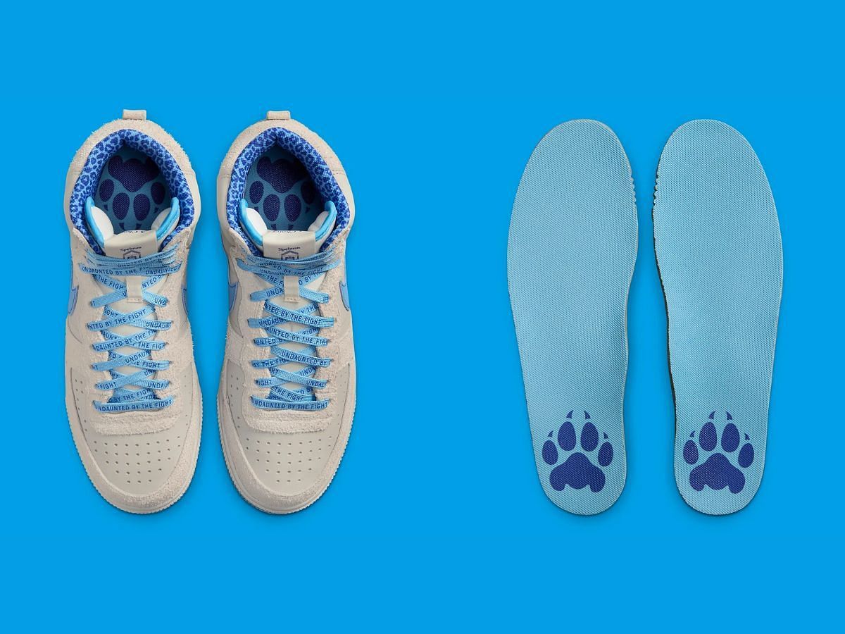 Overview of Nike Terminator High &ldquo;Spelman College&rdquo; sneakers(Image via Twitter/@_1STLook)