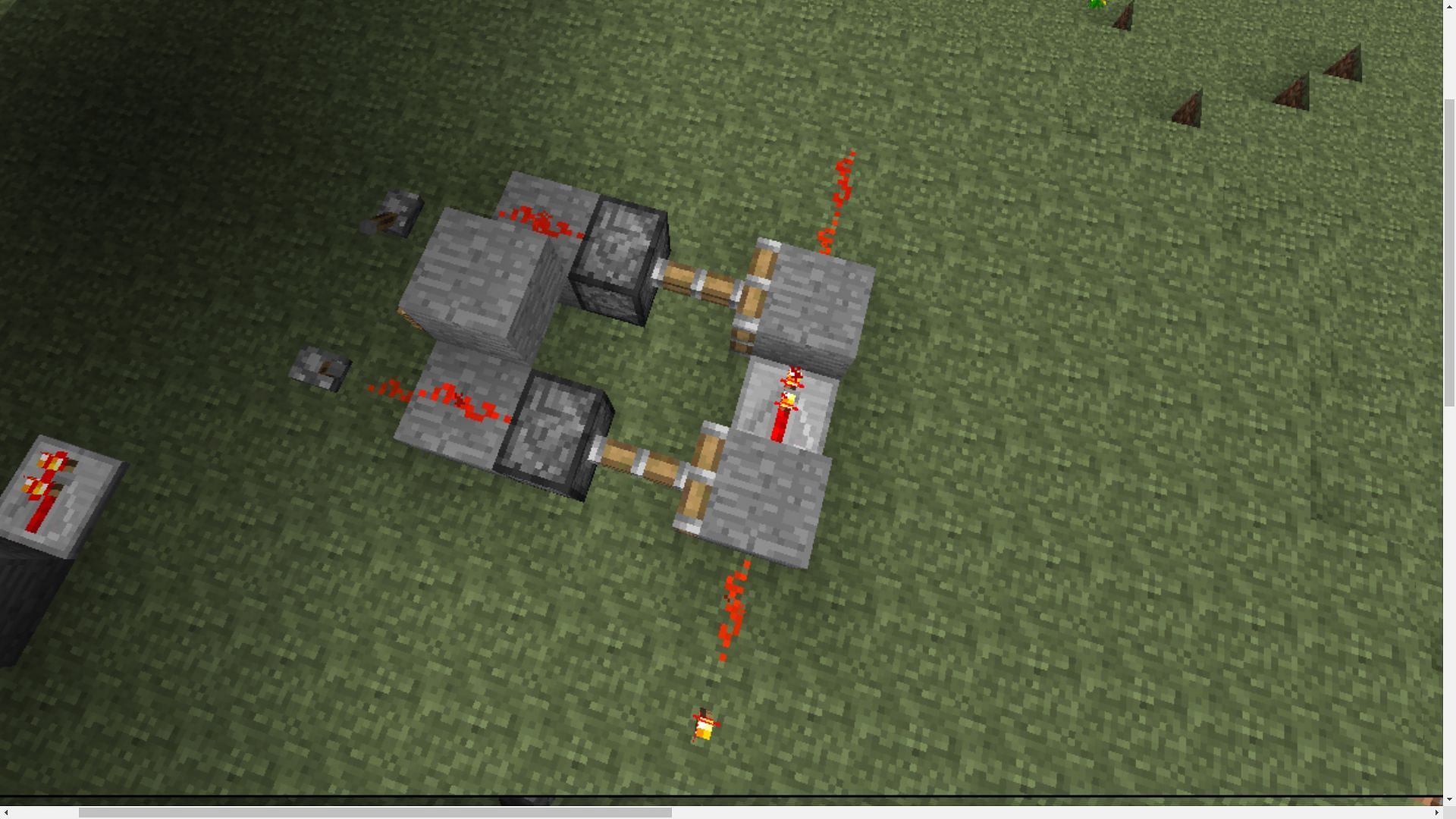 Pistons can push solid blocks or even break fragile blocks (Image via Mojang)