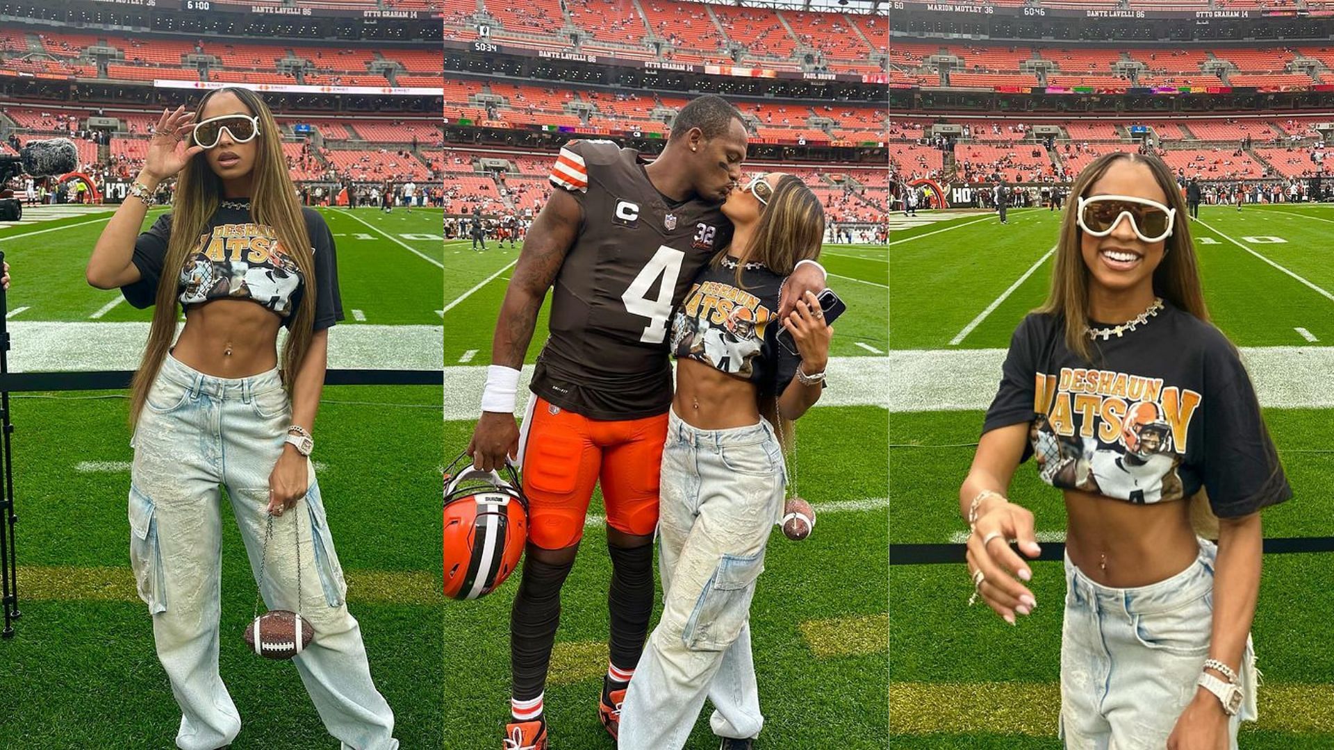 In Photos Deshaun Watsons Girlfriend Jilly Anais Is First In Line To