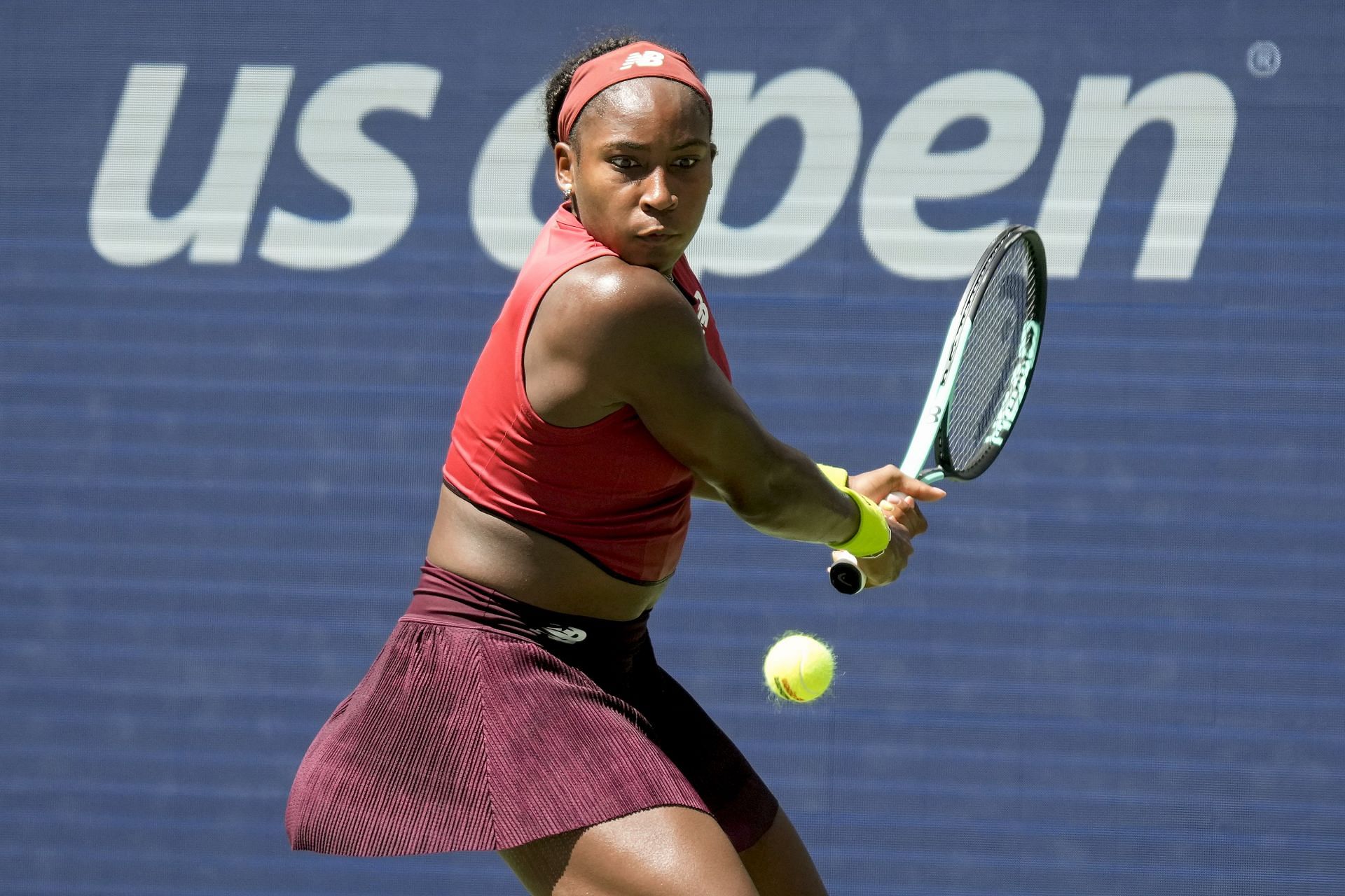 .Coco Gauff in action at the US Open