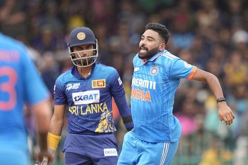 Mohammed Siraj castled Dasun Shanaka after beating him all ends up. [P/C: AP]