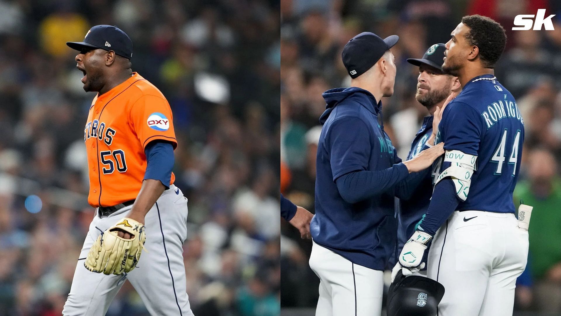 The whole situation was uncalled for': Julio Rodríguez discusses  benches-clearing confrontation with Astros' Hector Neris