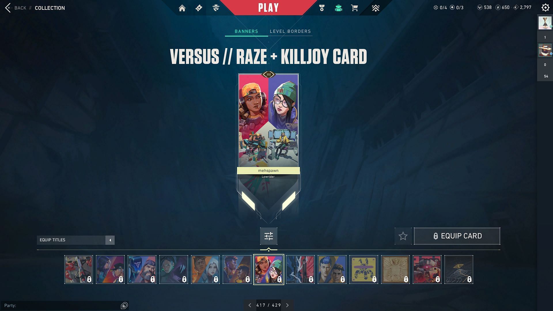 The VERSUS Raze+Killjoy Player Card (Image via Riot Games)