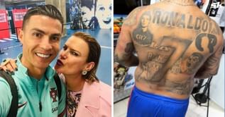 Cristiano Ronaldo’s sister reacts as fan shows off incredible tattoo of Portugal superstar on his back