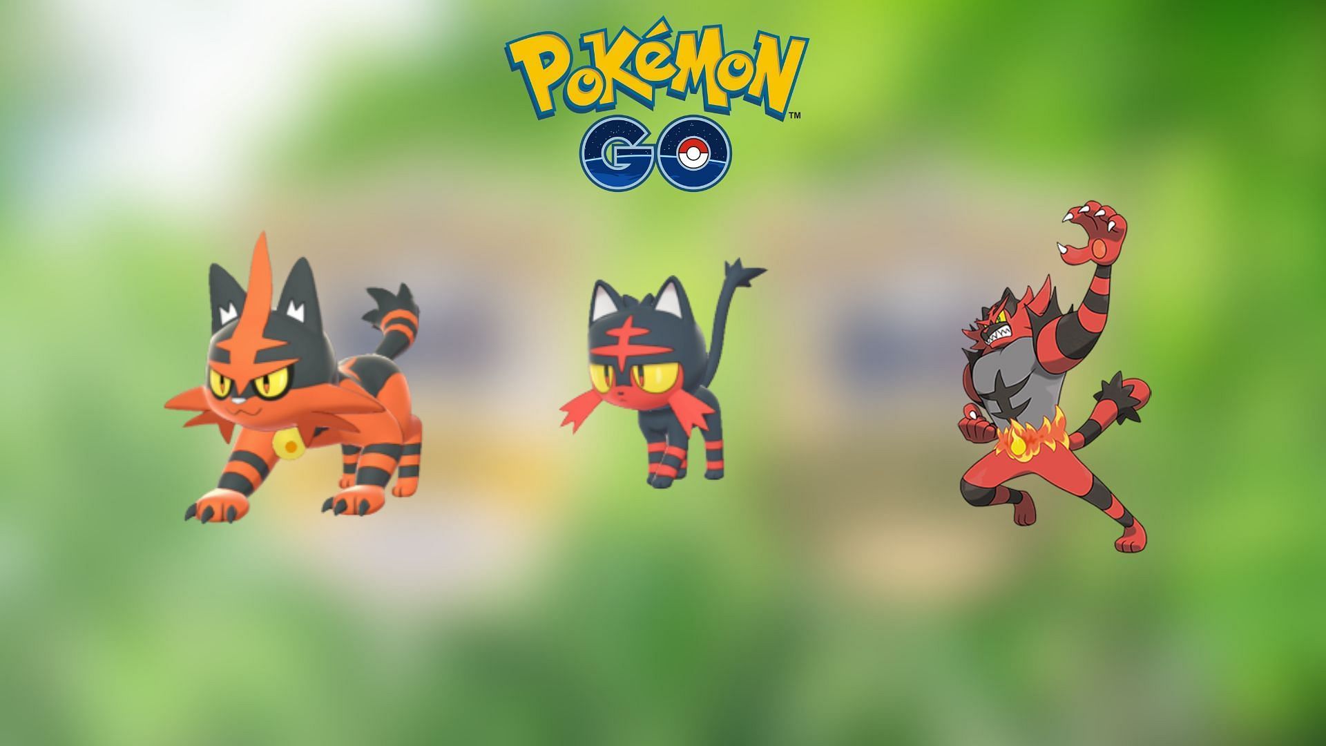 Litten, Torracat, and Incineroar (Image via Niantic/Serebii)