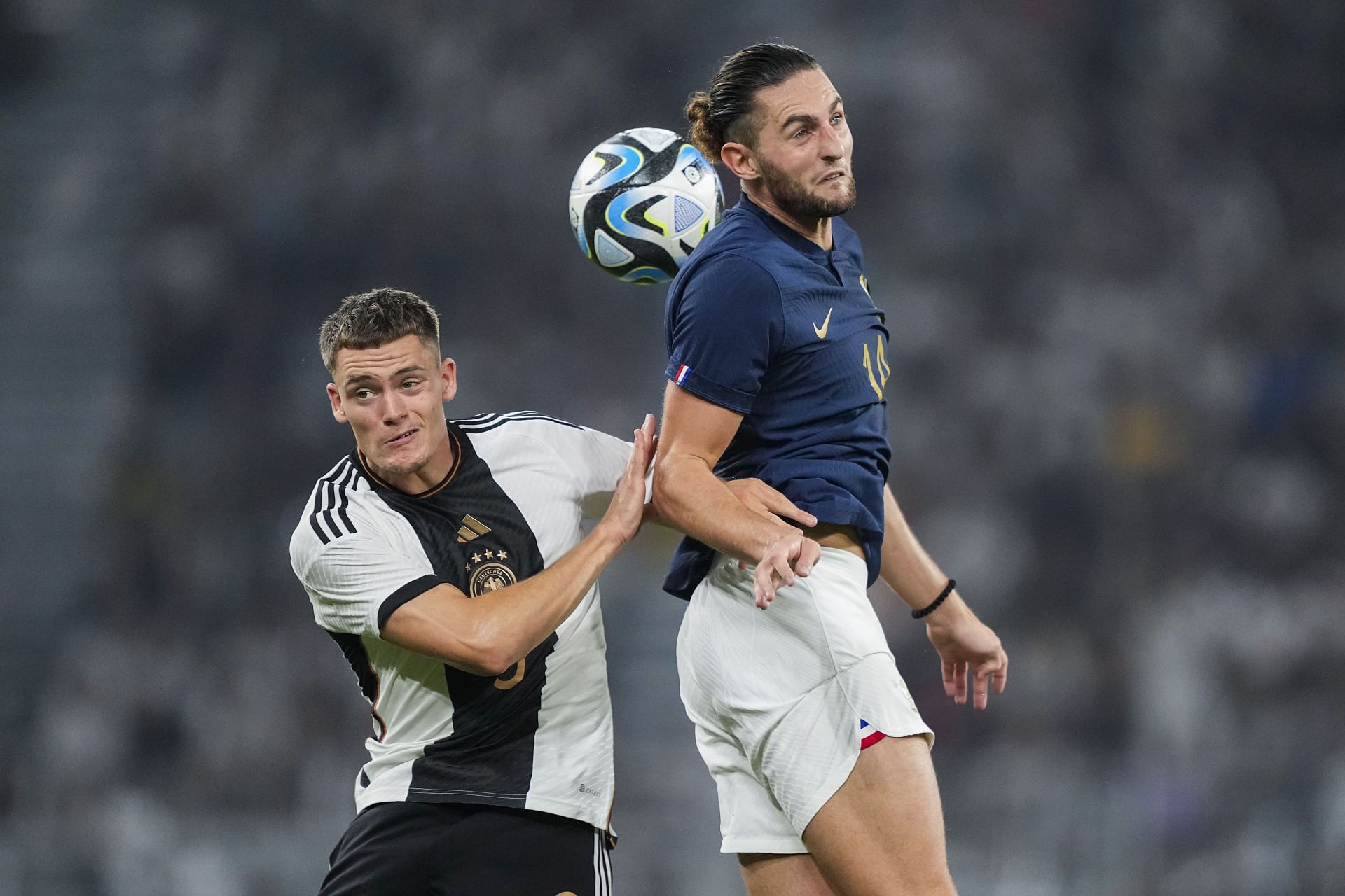 Adrien Rabiot (right) could be on the move in 2024.