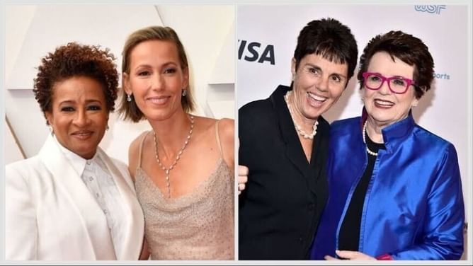 "Always a great time with these friends" - Billie Jean King and wife Ilana Kloss pose with comedian Wanda Sykes and her wife Alex at US Open 2023