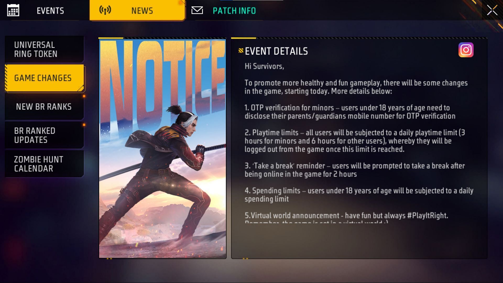 Several changes are going to take place with the launch of the game (Image via Garena)