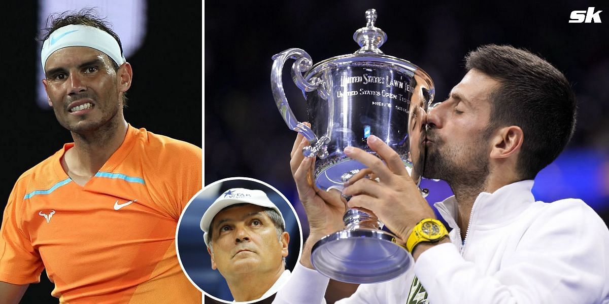 Rafael Nadal; Novak Djokovic; Toni (inset)