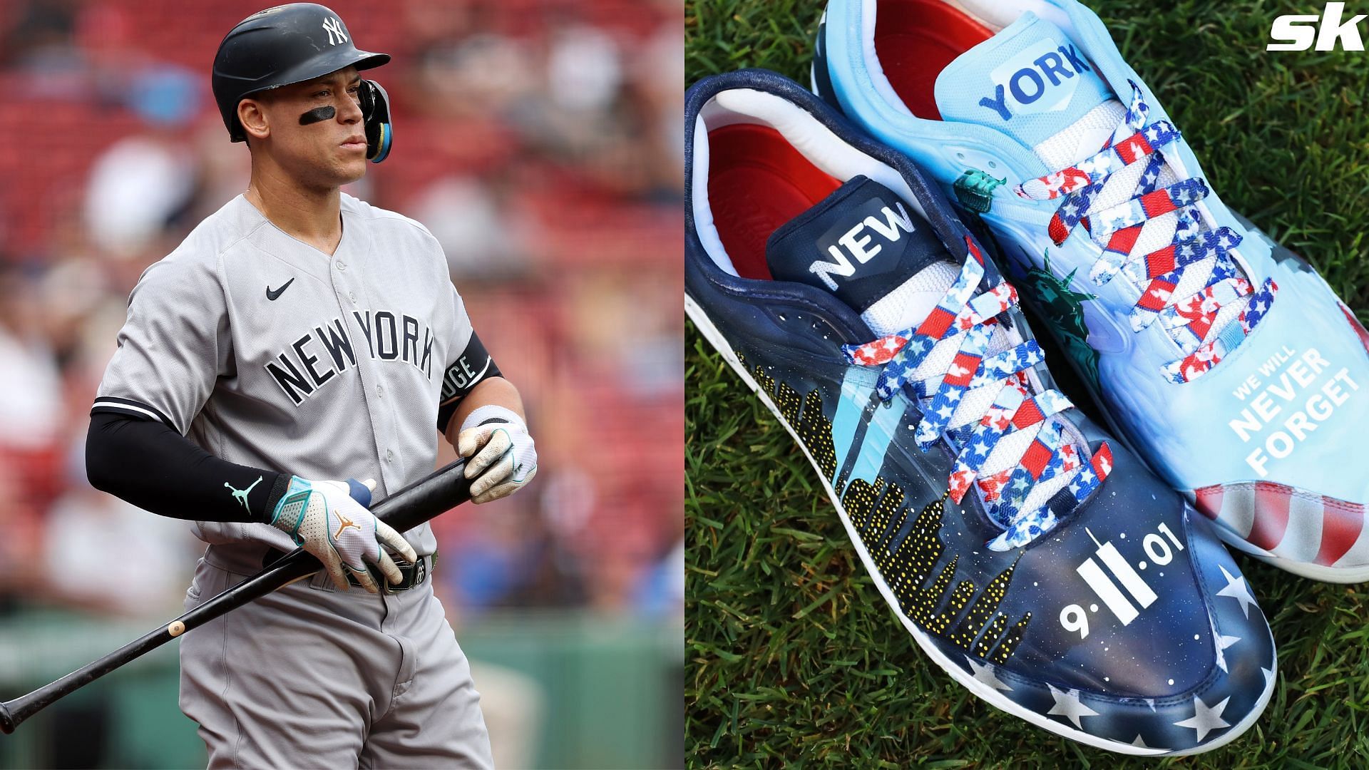 Yankees star Aaron Judge wears custom-made cleats for 9/11 tribute