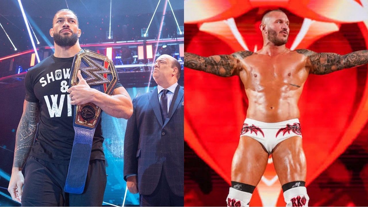 अनडिस्प्यूटेड WWE यूनिवर्सल चैंपियन रोमन रेंस, पॉल हेमन और रैंडी ऑर्टन 