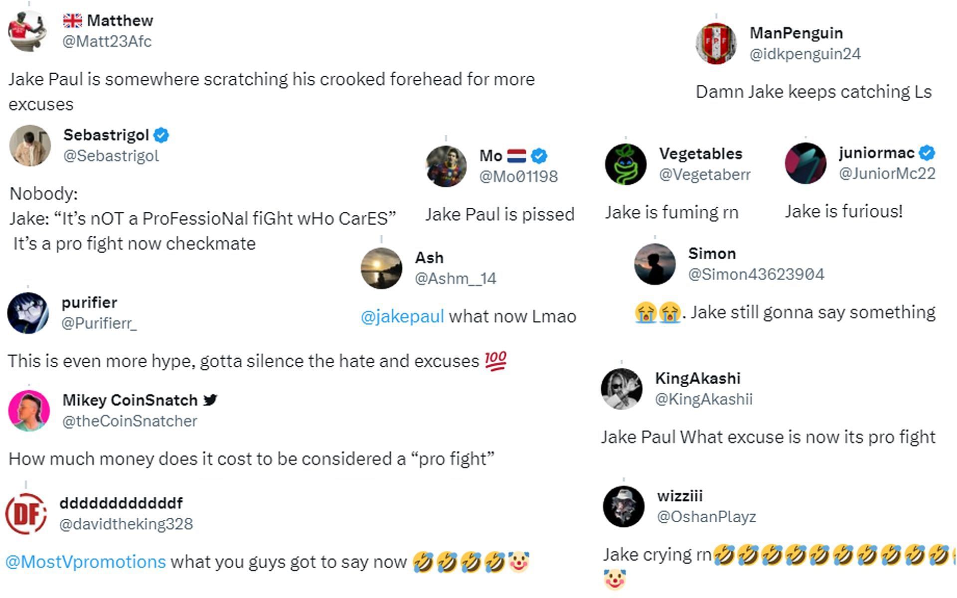 Fan reactions to Jake Paul&#039;s past comments via &#039;X&#039;