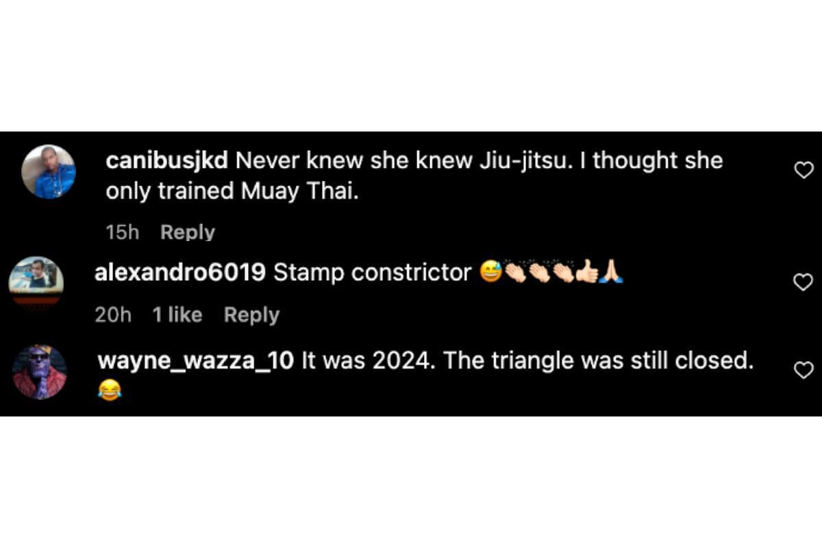 Screenshot of fans&#039; comments about Stamp Fairtex