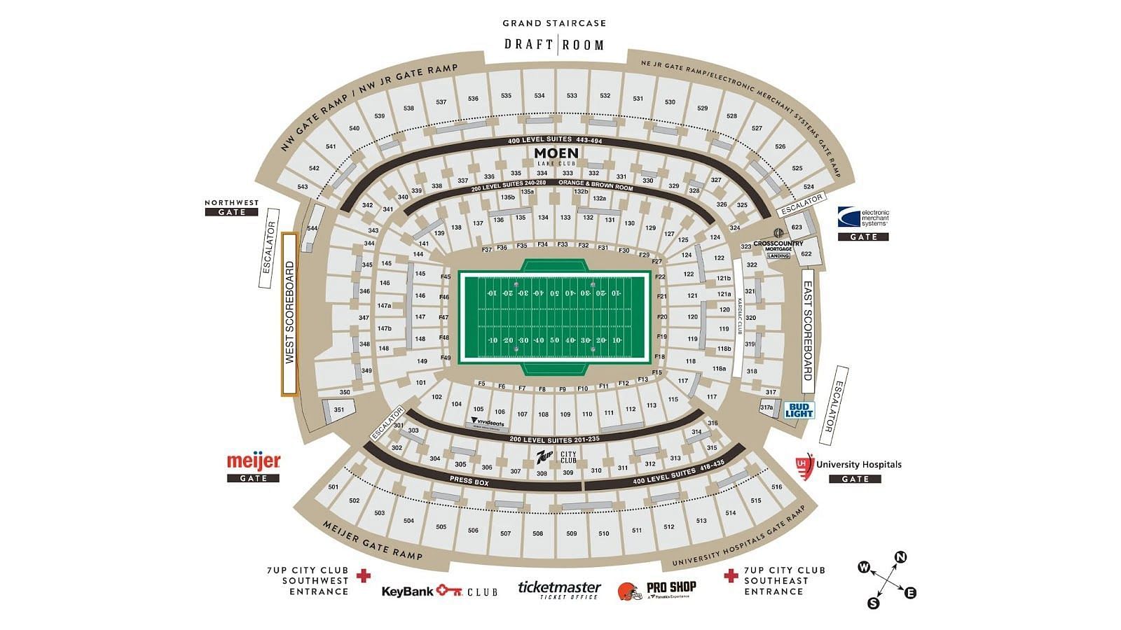 FirstEnergy Stadium Parking Map