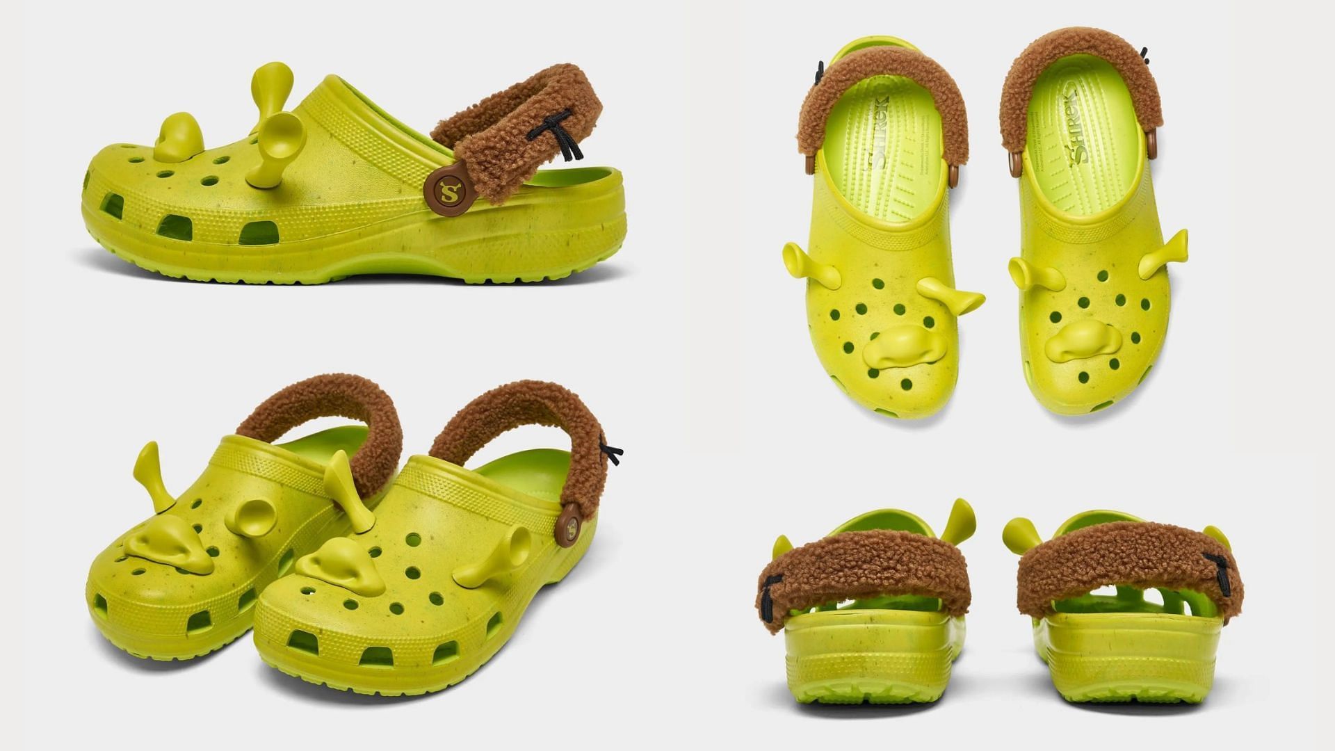 Here's an official look at the #shrek x #crocs classic clog, coming soon!