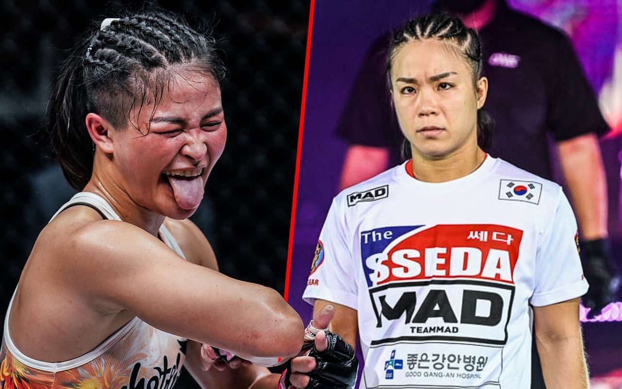 Stamp Fairtex (Left) faces Ham Seo Hee (Right) at ONE Fight Night 14