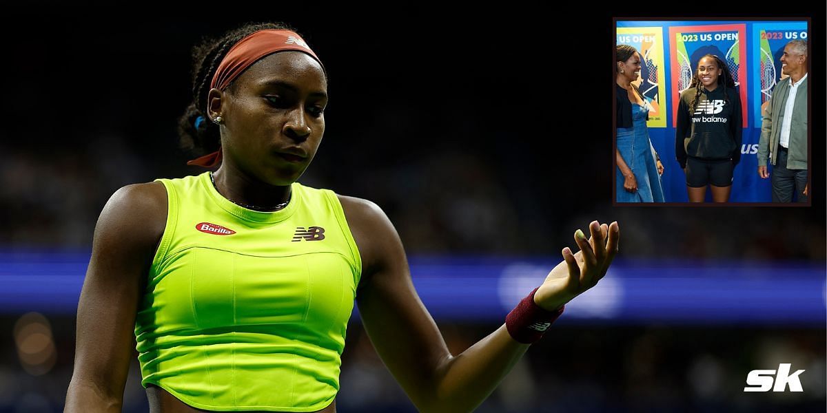 Coco Gauff met Barrack Obama and his wife Michelle Obama at the 2023 US Open.