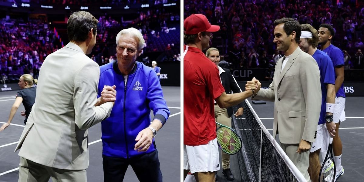 Roger Federer, Rafael Nadal e Jorge Paulo Lemann juntos na Laver Cup