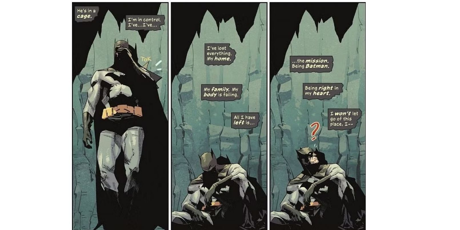 Chip&#039;s run poses the question of The Man vs. The Cowl (image via DC)