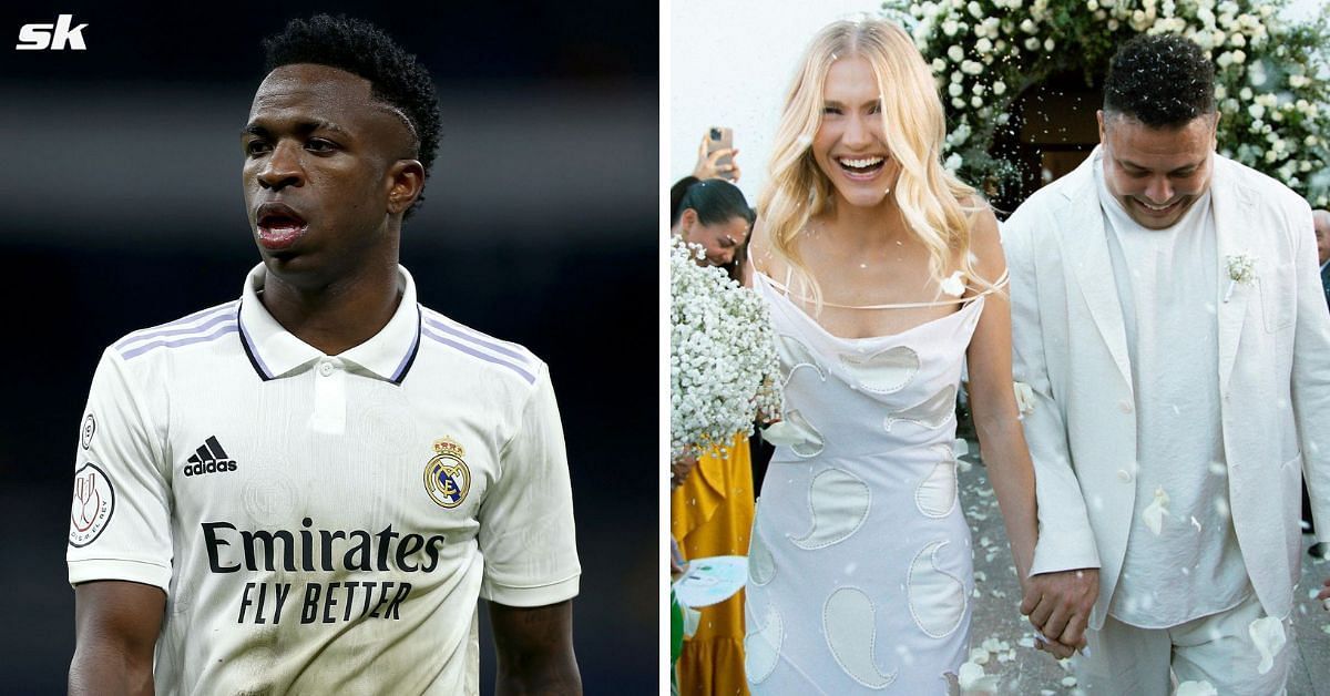Vini Jr among several stars to congratulate Ronaldo Nazaro and Celina Locks on wedding.