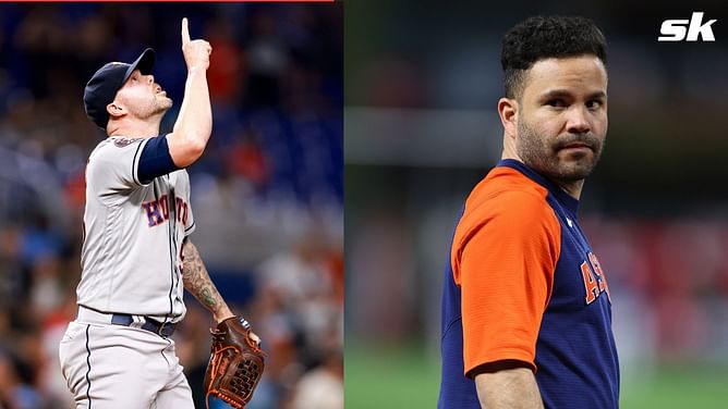 Ryan Pressly tips hat to teammate Jose Altuve after costly error: “I was just trying to pick Jose Altuve up. Obviously, he felt terrible"
