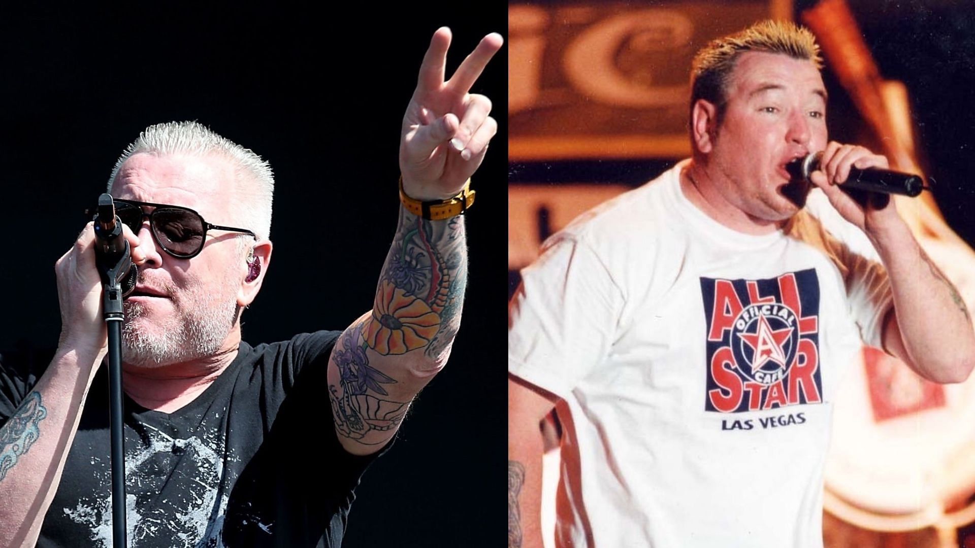 Steve Harwell from the band Smash Mouth has died at the age of 56. (Images via Getty Images)