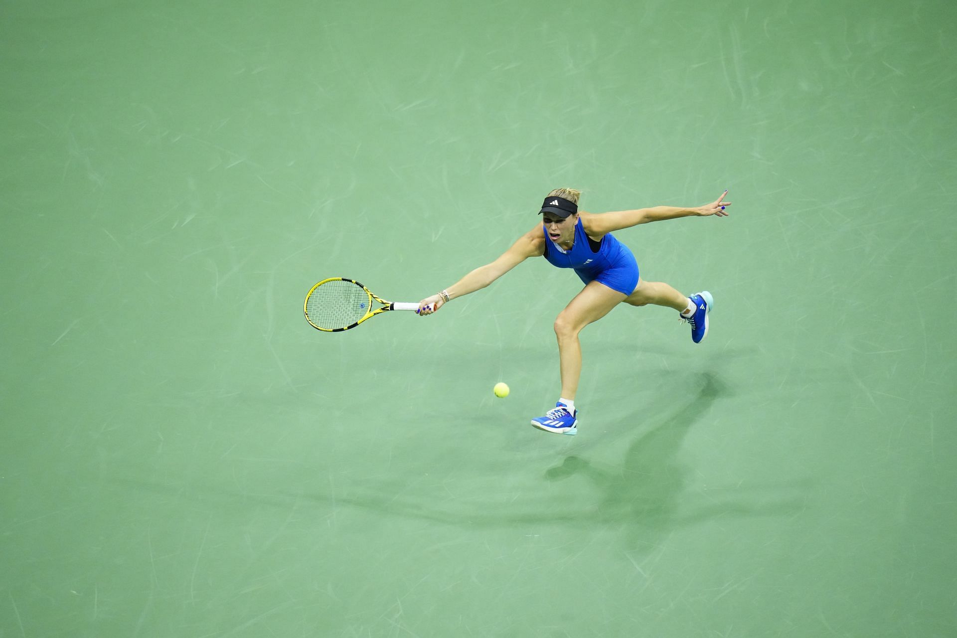 Caroline Wozniacki in action at the 2023 US Open.