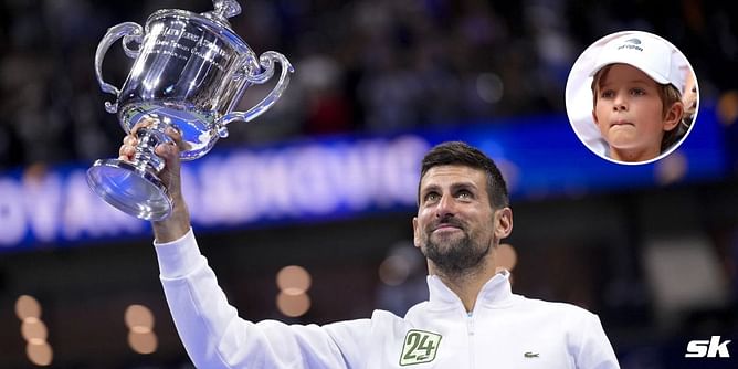 Novak Djokovic dances in jubilation with son Stefan in rain after US Open triumph