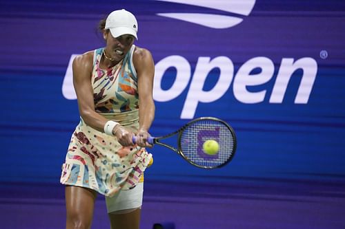 Madison Keys in action at the US Open