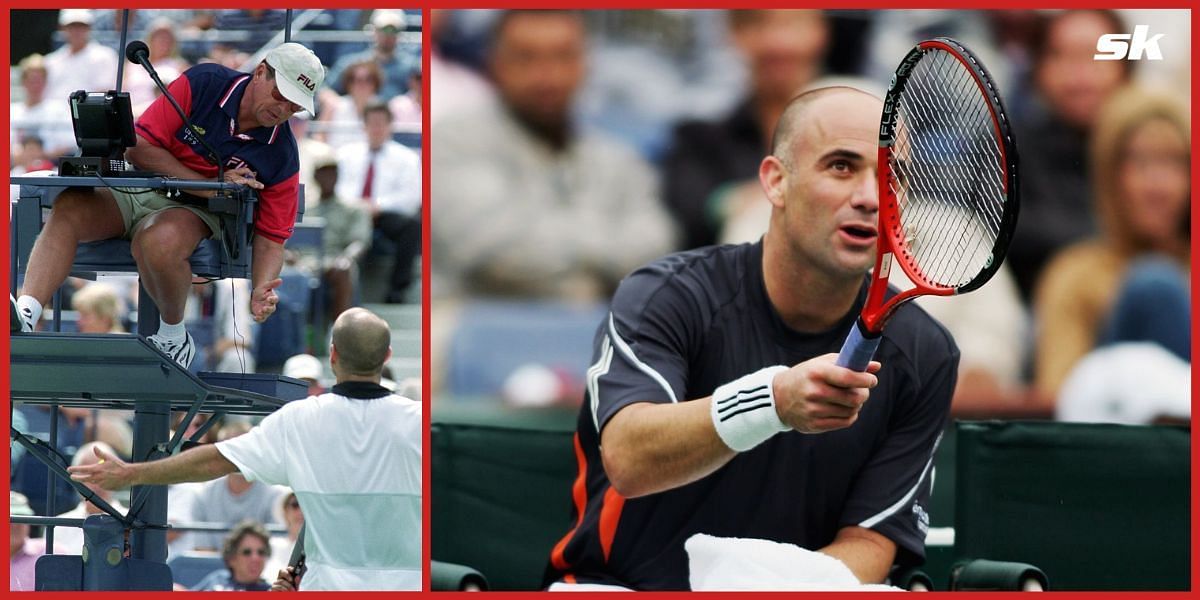 Andre Agassi was known for losing his temper during matches on occasion.