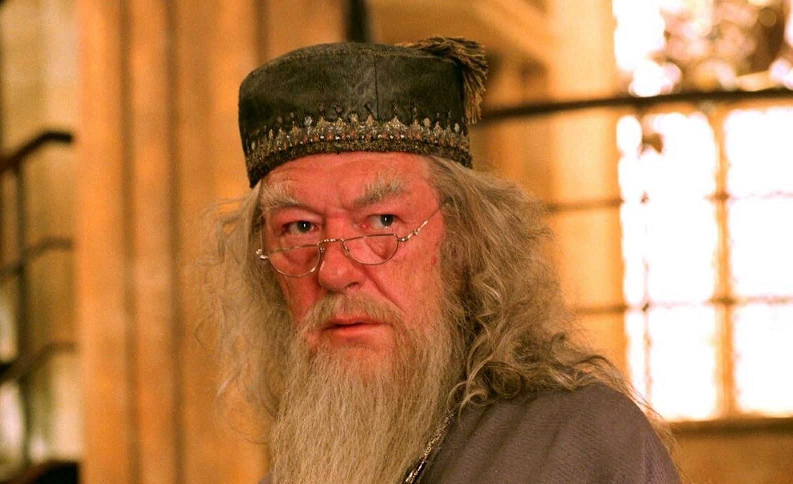 Sir Michael John Gambon as Albus Dumbledore (Image via. Twitter/@harrypotter) 