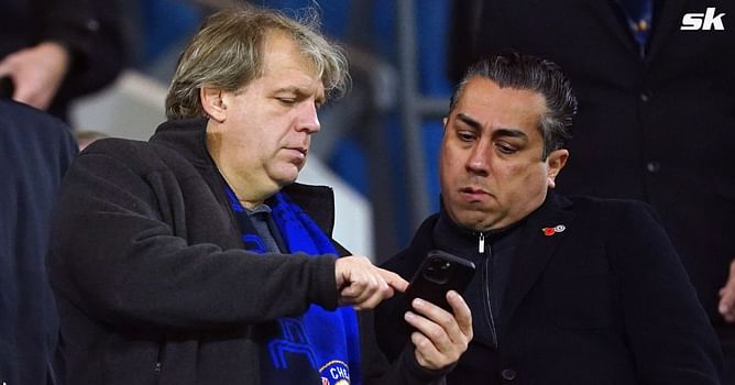 Chelsea co-owner spotted running away from angry fans after confronting players inside dressing room as Blues slump to home defeat against Aston Villa