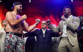 Tyson Fury pauses trash talk and bows down to Francis Ngannou's 'struggle' in a wholesome moment at press conference