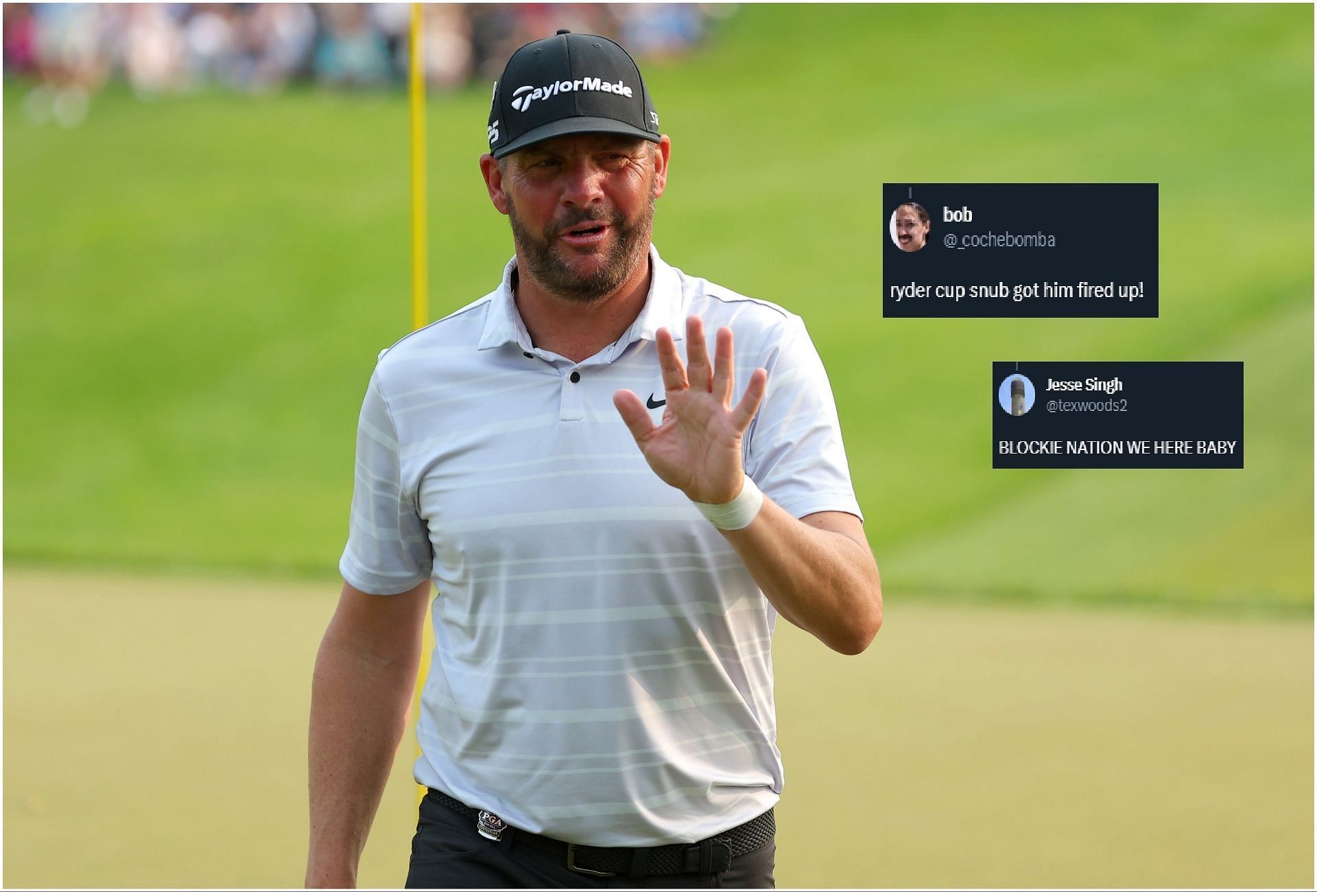 Michael Block at the 2023 PGA Championship (via Getty Images)